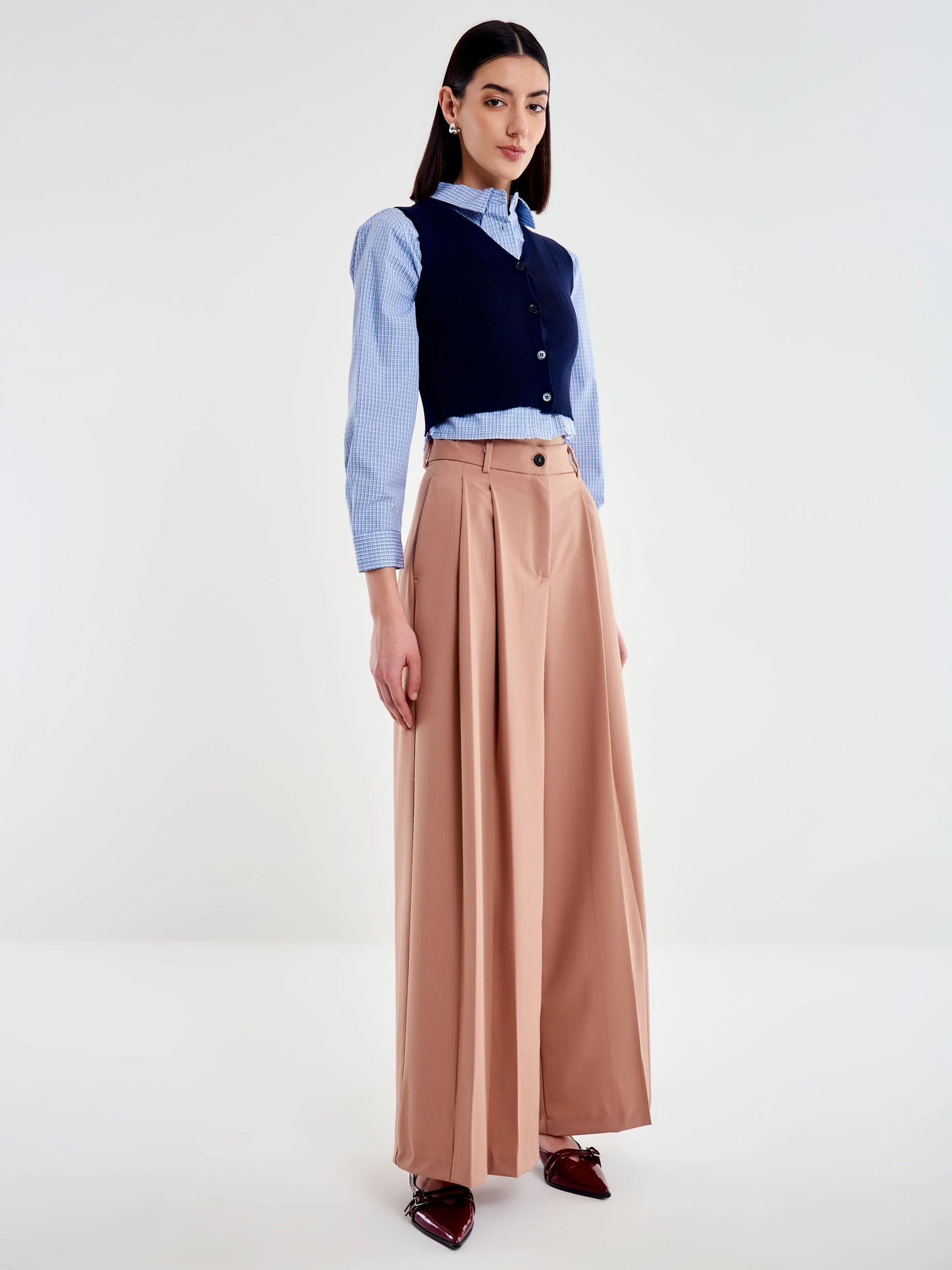 Pantalone doppia piega ampio