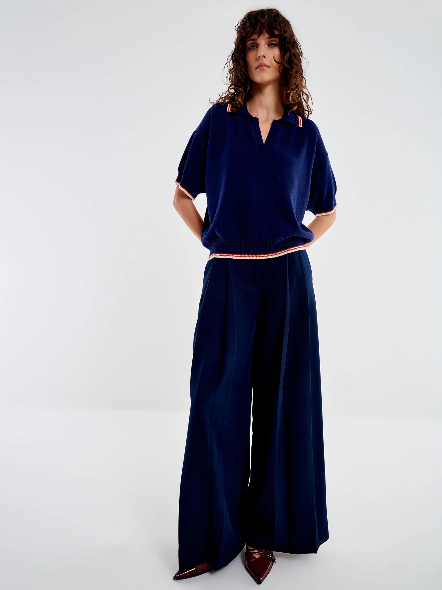 Pantalone doppia piega ampio
