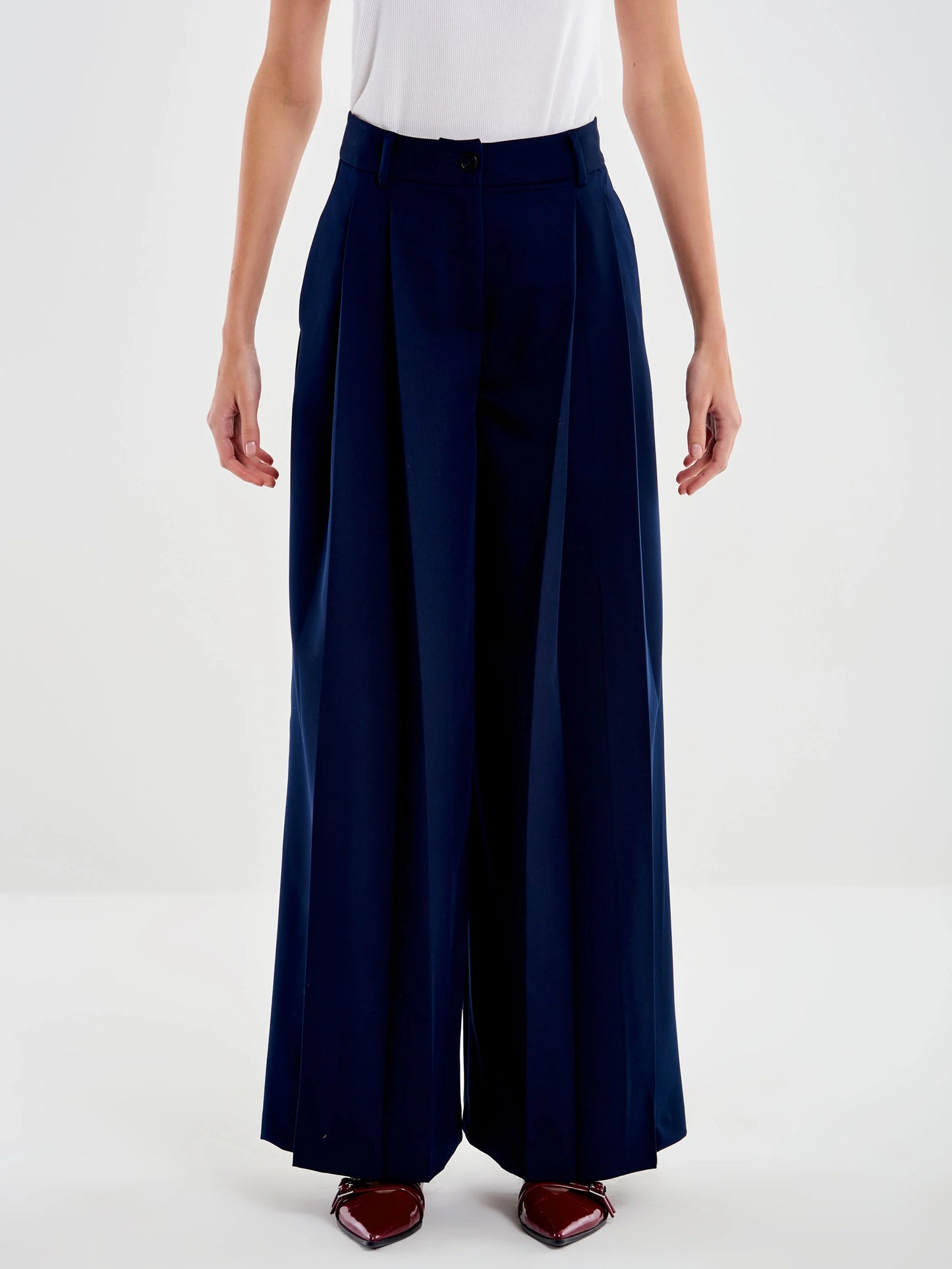 Pantalone doppia piega ampio