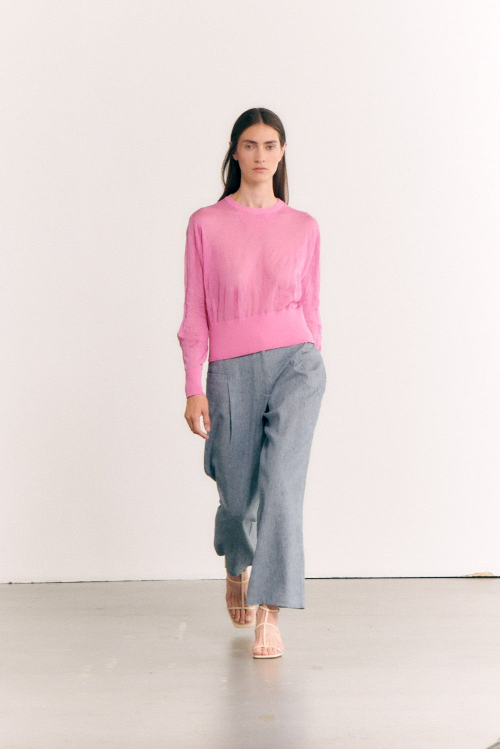 Maglione con dettaglio di intarsi