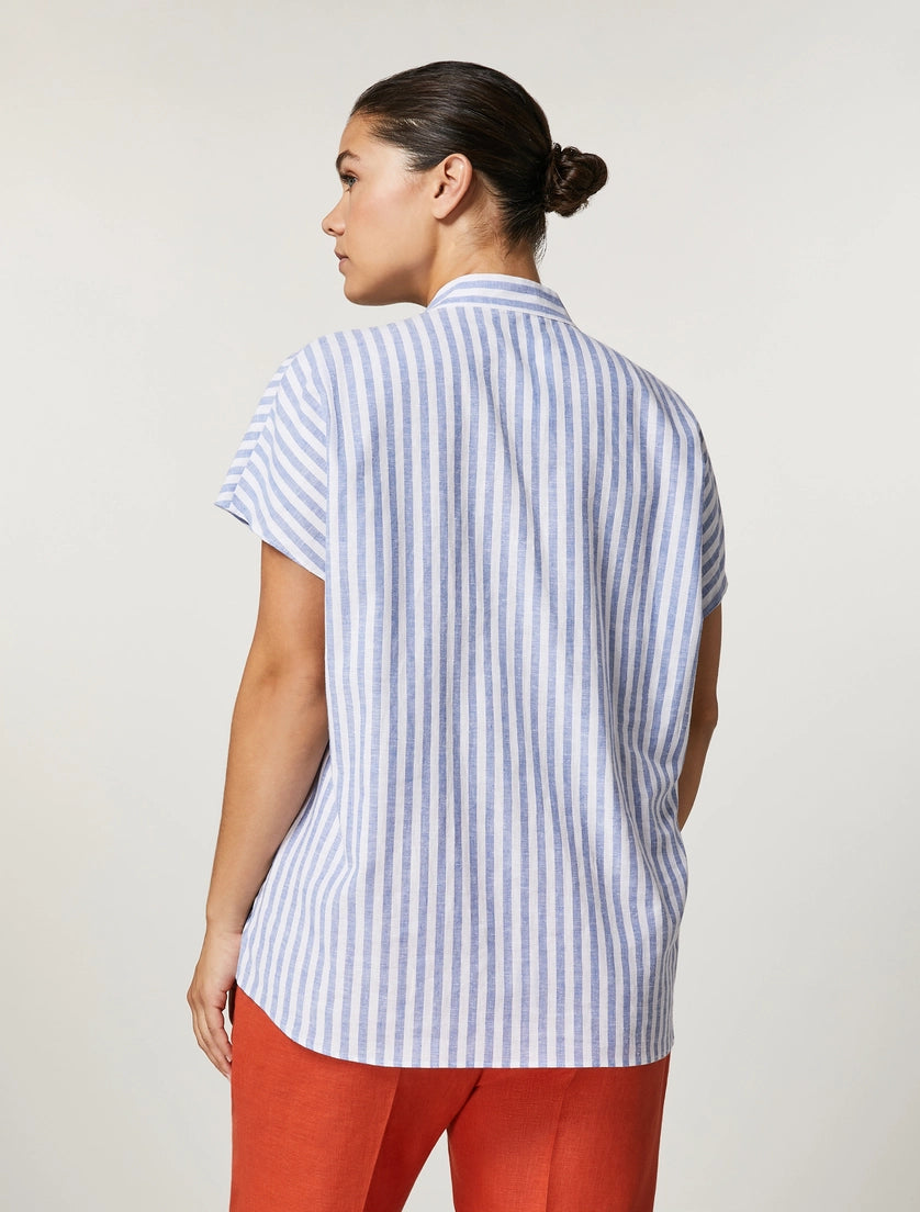 Camicia in tela di lino e cotone