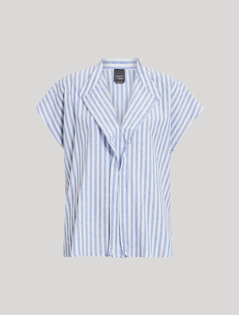 Camicia in tela di lino e cotone