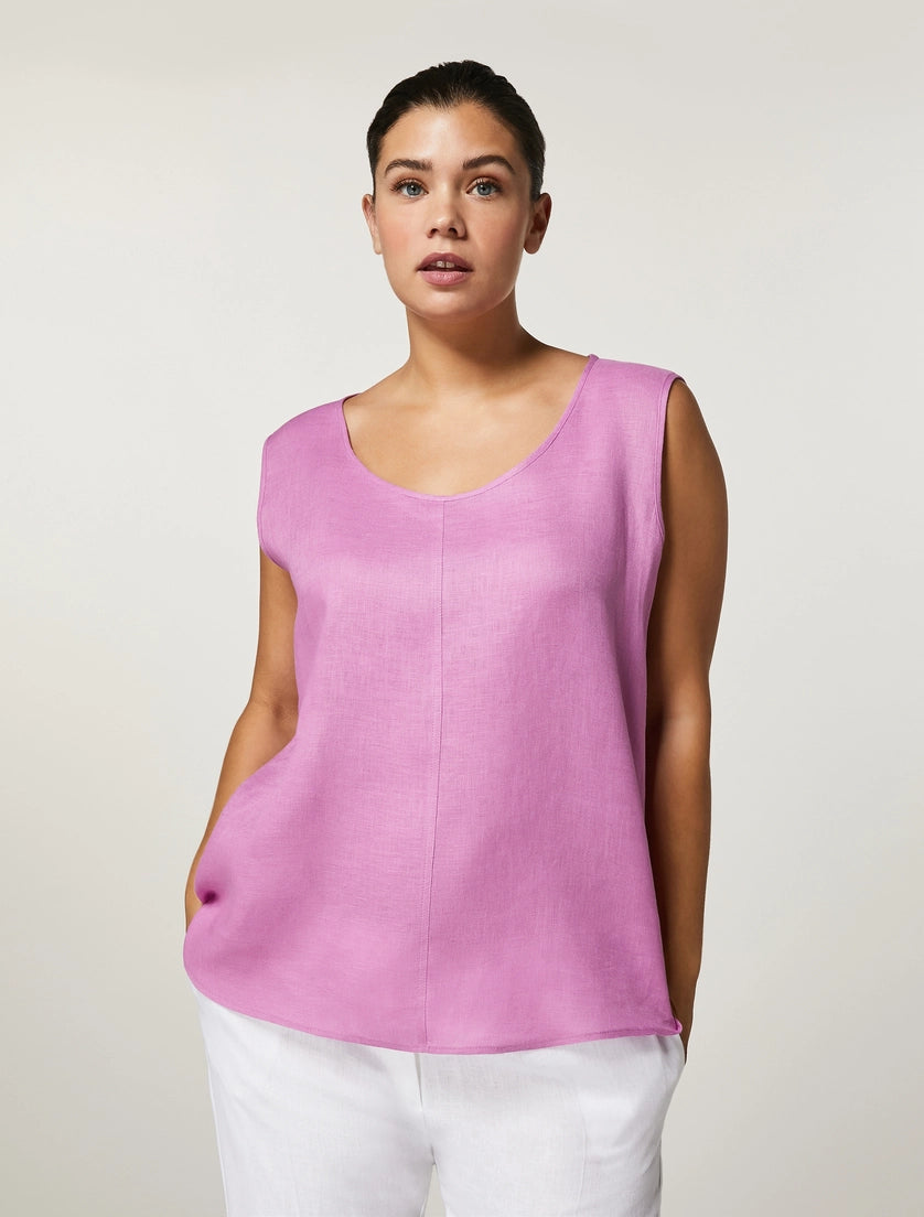 Top in tela di lino