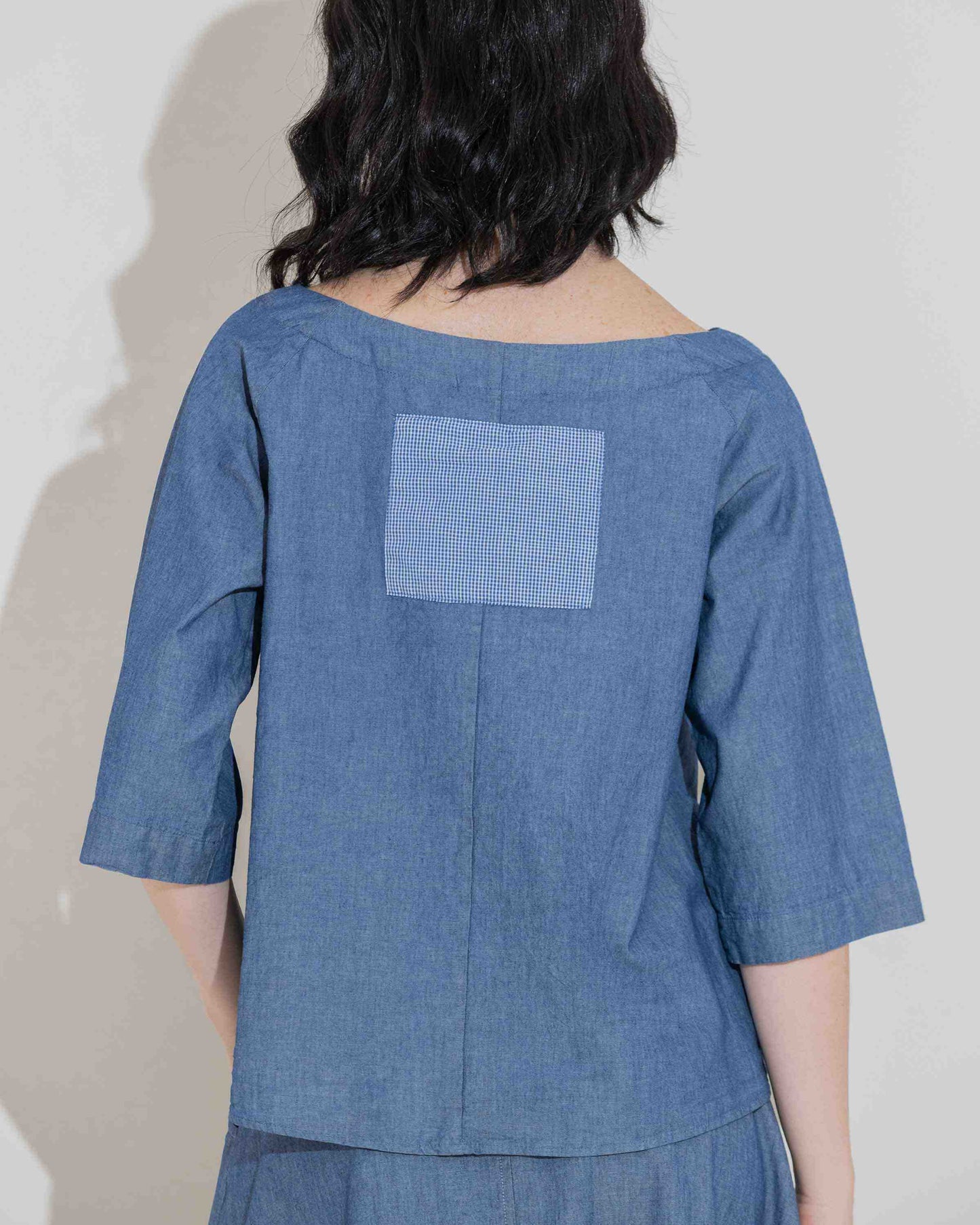 Camicia blu denim