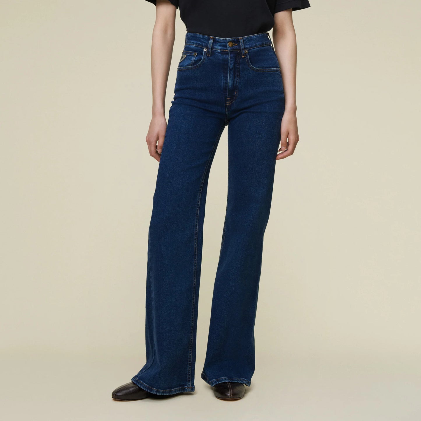 Palas Night Blue Drift - High Rise Flare