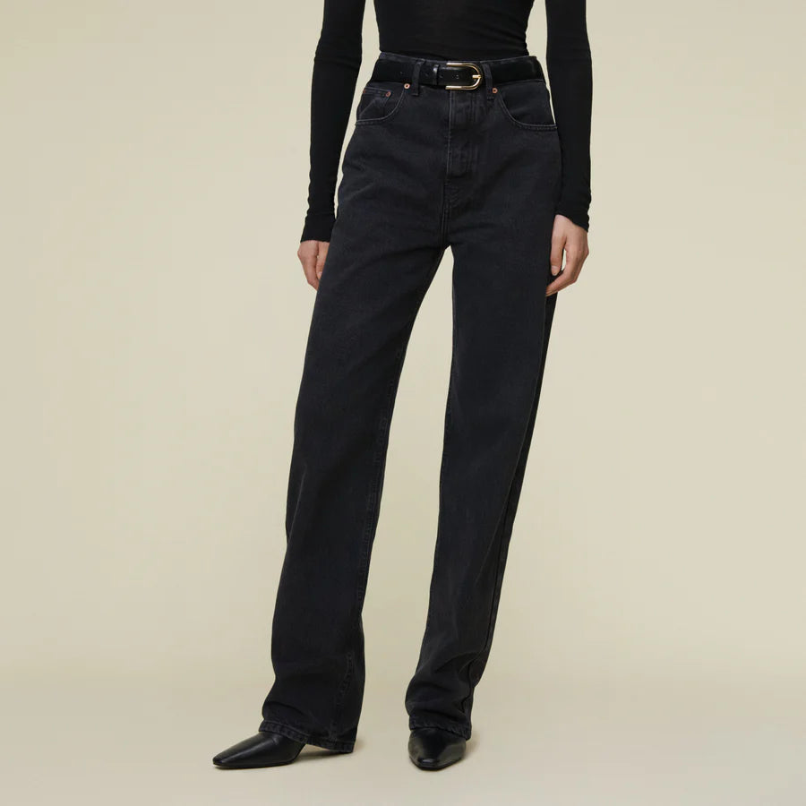 Maya Main Black - High Rise Straight Fit