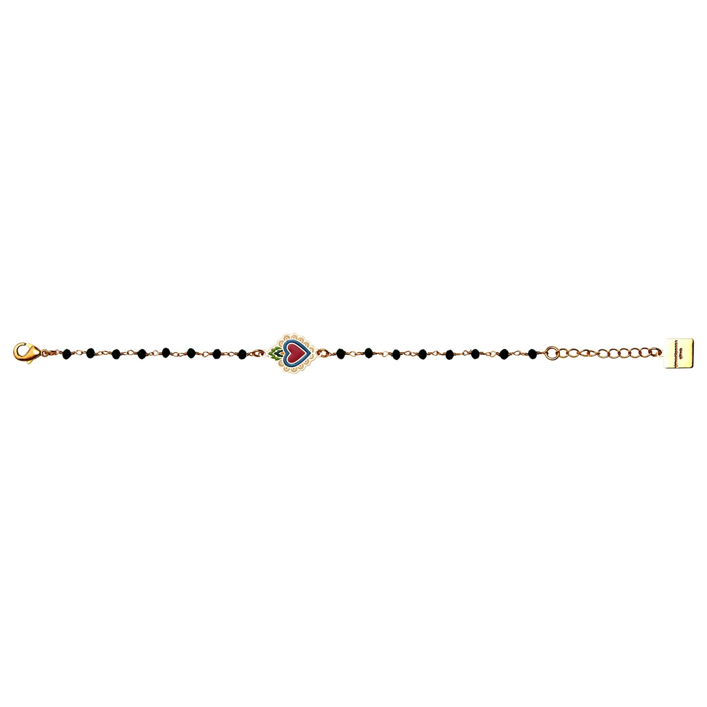 Bracciale cuore sacro rosario hearts