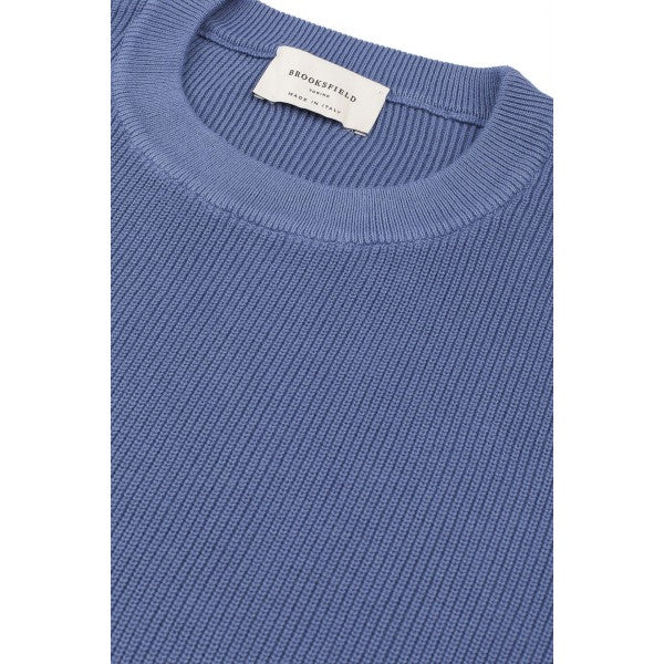 Maglia girocollo a costa inglese