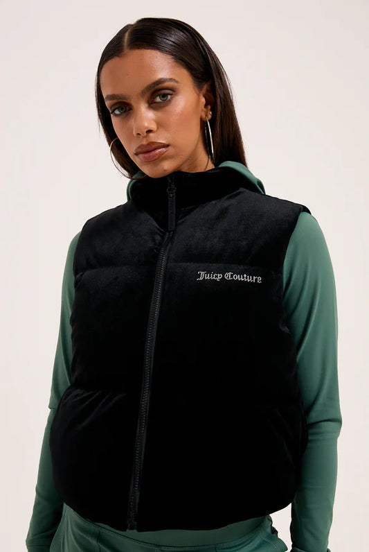 Lightening velour gilet