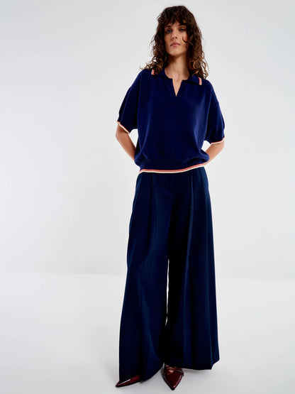 Pantalone doppia piega ampio