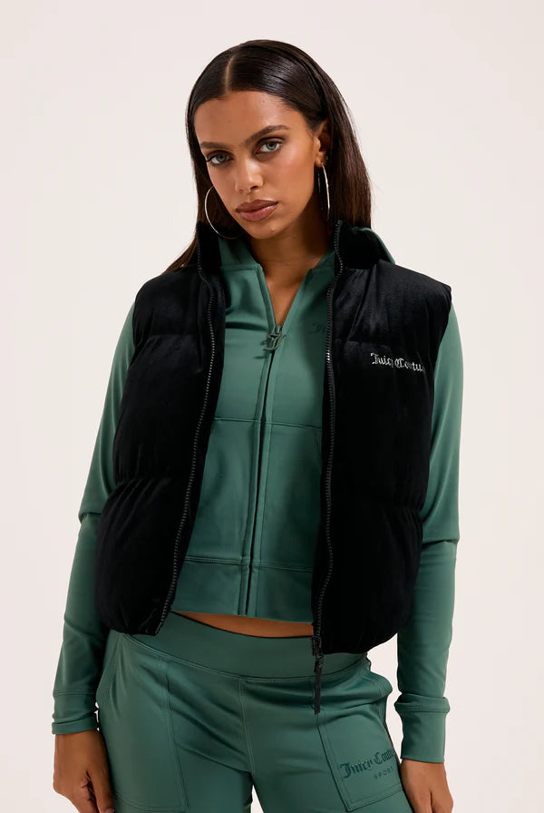 Lightening velour gilet