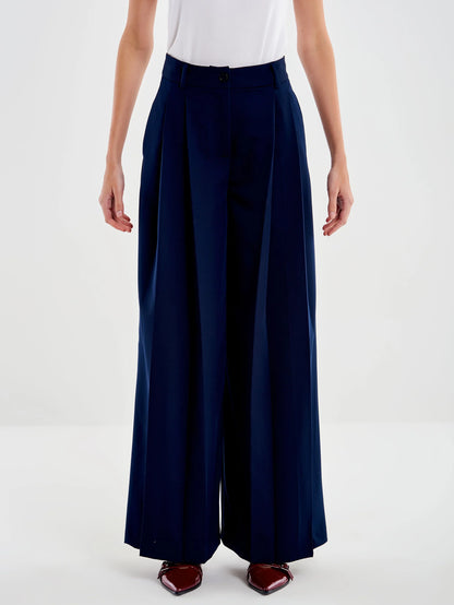 Pantalone doppia piega ampio