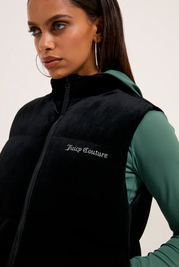 Lightening velour gilet