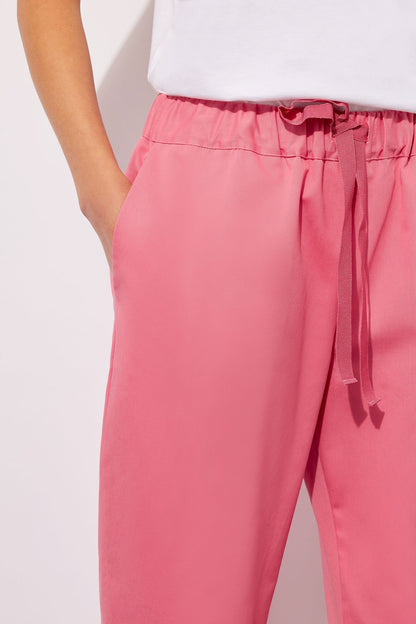 Pantalone con coulisse in gabardina