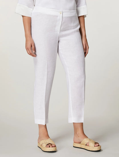 Pantaloni in tela di lino