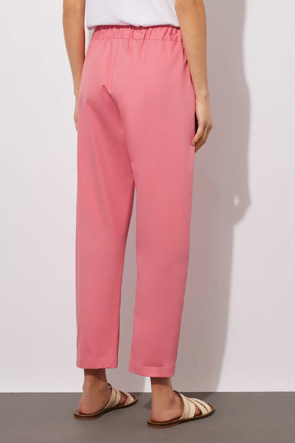 Pantalone con coulisse in gabardina