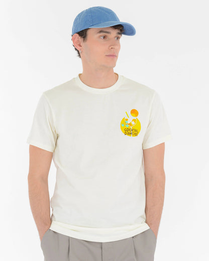 T-shirt 'cocktail d'amore' in cotone bianco