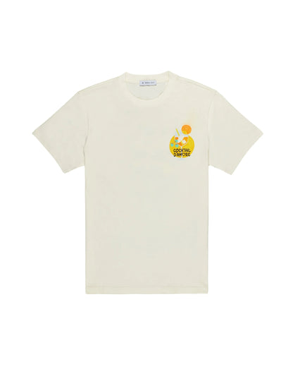T-shirt 'cocktail d'amore' in cotone bianco