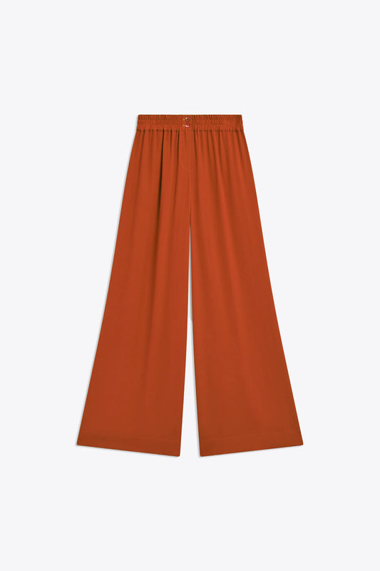 Pantalone a palazzo in crepe de chine